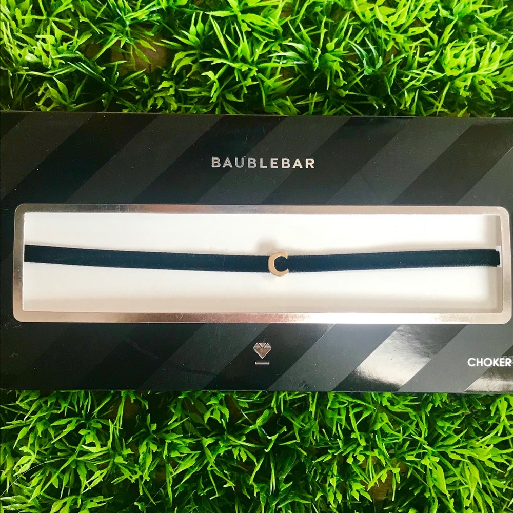 Black velvet Chokers w/ silver initial